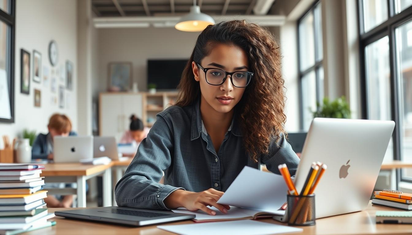 Students collaborating in study space